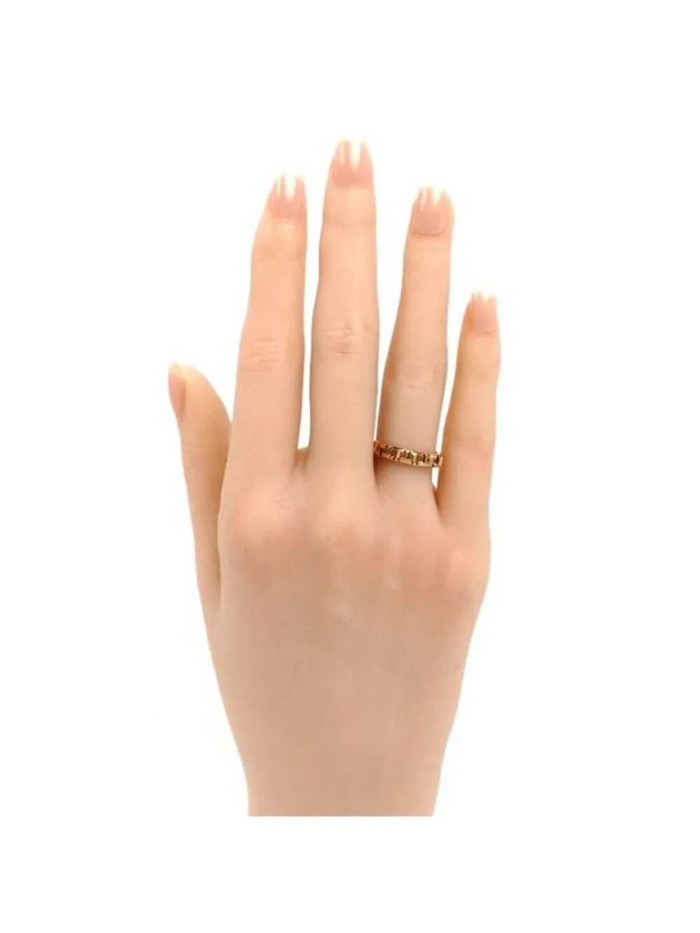 Tiffany & Co 18K Pink Gold T True Narrow Ring Vintage